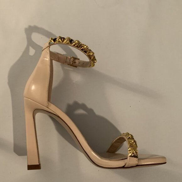 Stuart Weitzman High heel nude blush gold stud accents womens shoes - Picture 7 of 16